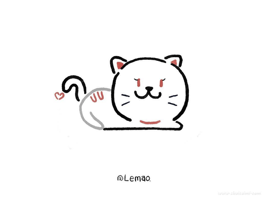 小猫怎么画 小猫简笔画图片带颜色