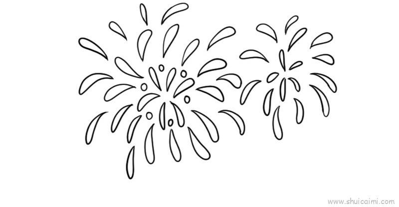 烟花儿童画怎么画 烟花简笔画图片大全