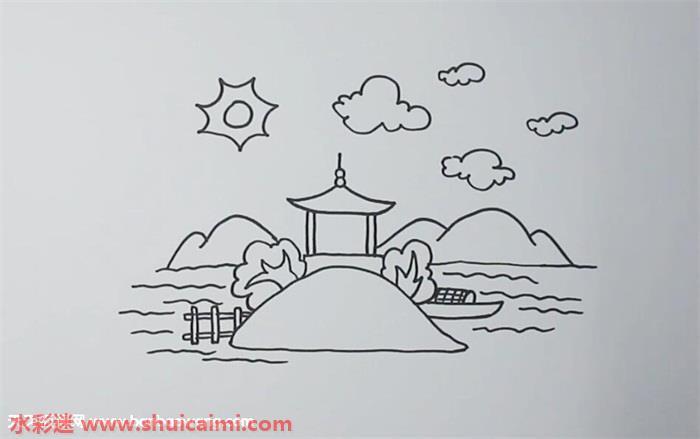 公园怎么画 公园简笔画步骤