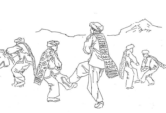 苗族简笔画 苗族简笔画人物彩色