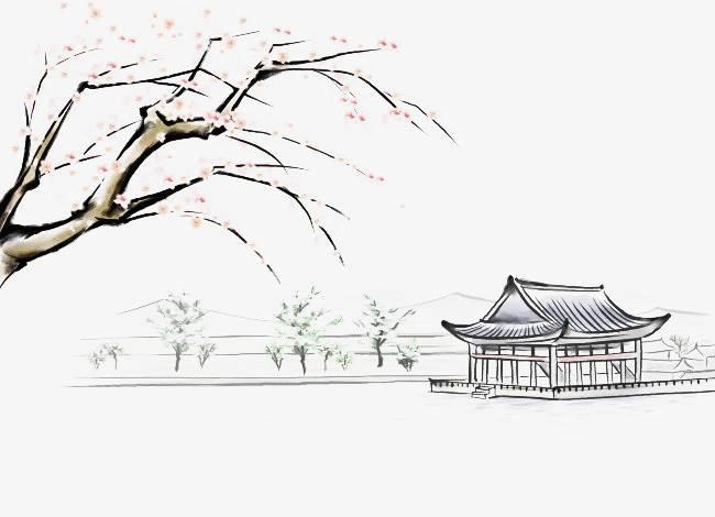 山水画简笔画构图 山水画简笔画画法