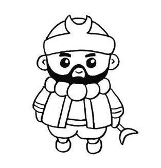 沙僧简笔画 沙僧简笔画简单又帅气