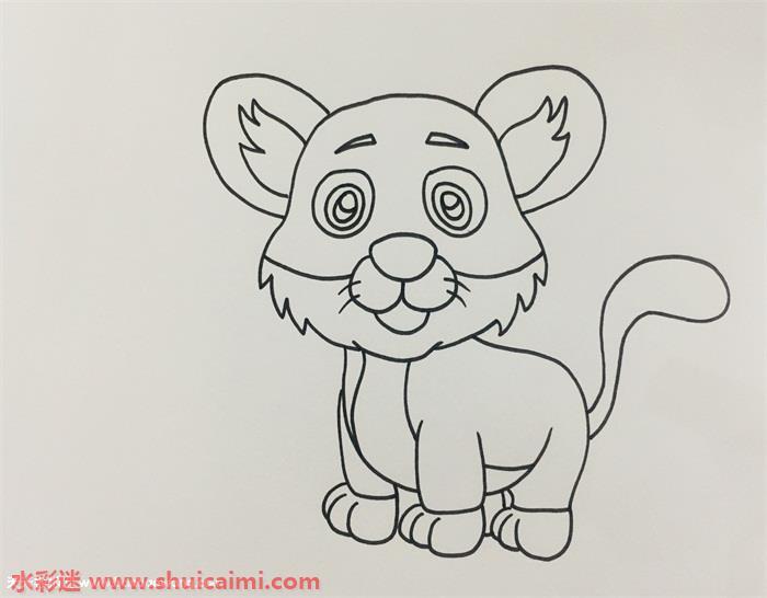 东北虎怎么画 东北虎简笔画步骤图