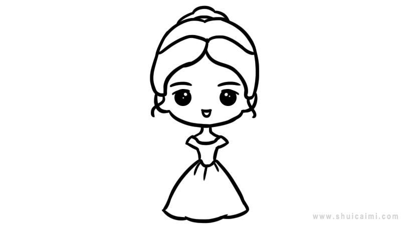公主简笔画怎么画 公主简笔画图片