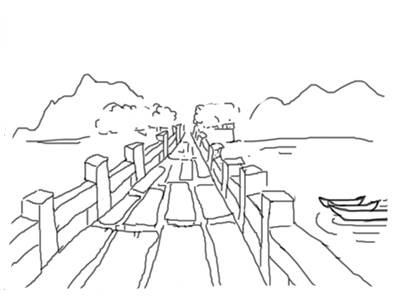 沿途风景线稿简笔画 沿途风景线稿简笔画图片大全
