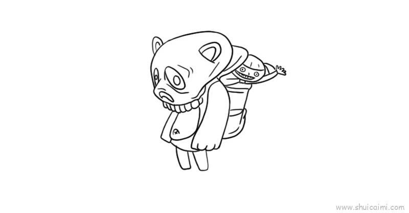 鬼怪人物儿童画怎么画 鬼怪人物简笔画图片