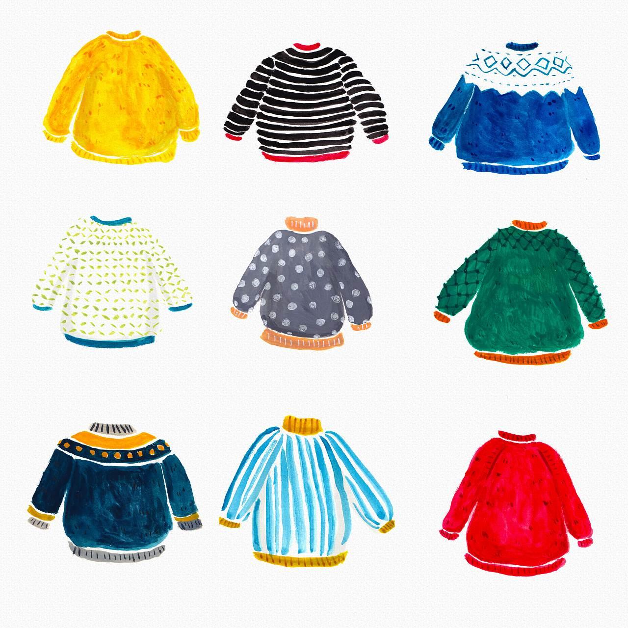 毛衣简笔画 毛衣简笔画彩色