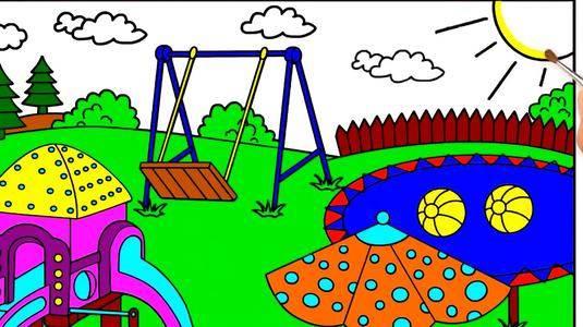 游乐场简笔画 游乐场简笔画简单又漂亮