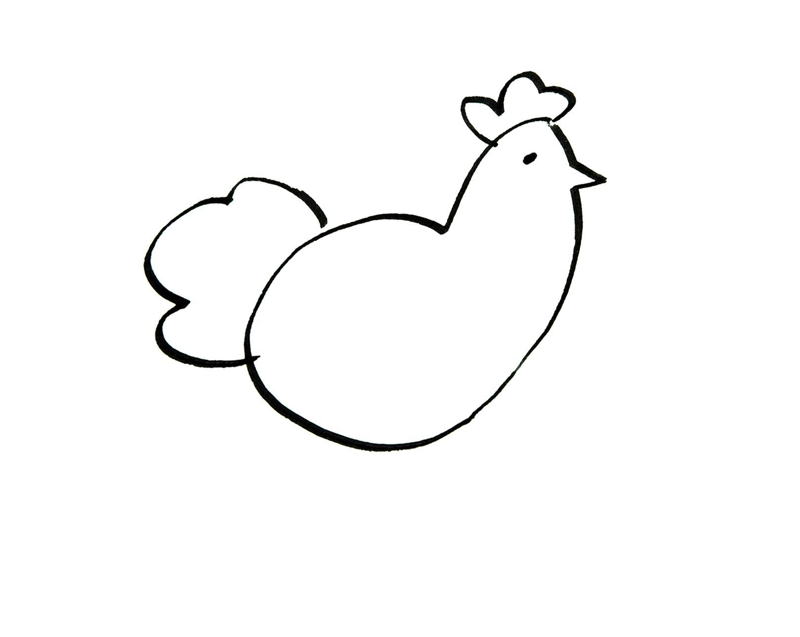 公鸡怎么画简笔画图片鸡的画法 公鸡简笔画图片大全可爱图片大全