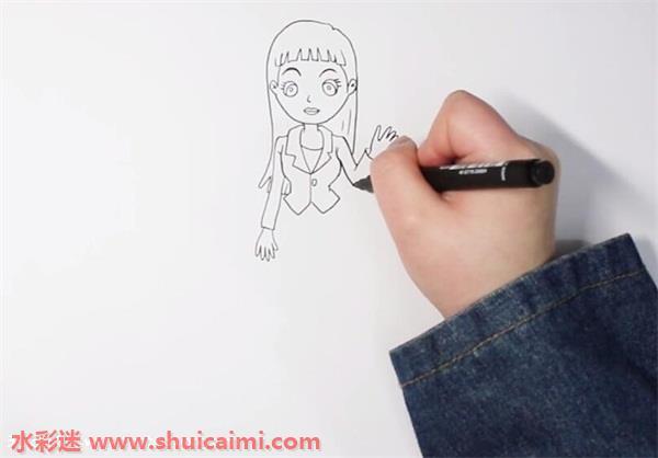 都市白领怎么画 都市白领简笔画简单好看带颜色