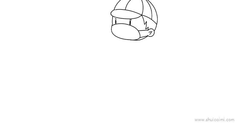 戴口罩儿童画怎么画 戴口罩简笔画教程步骤