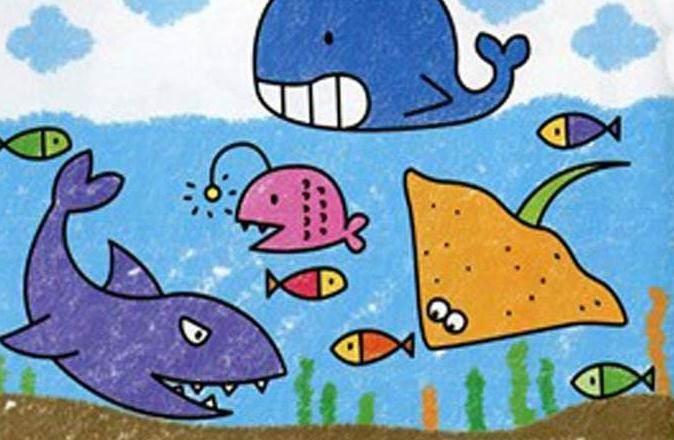 海底简笔画图片大全 海底世界简笔画图片大全