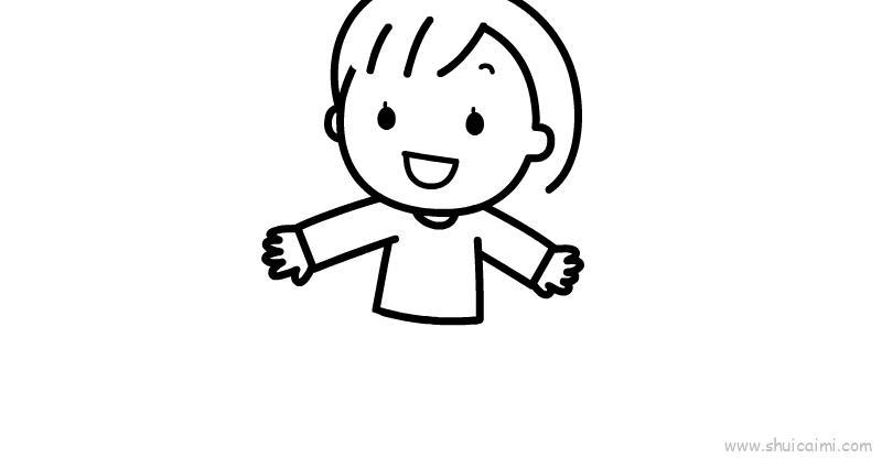 小女孩儿童画怎么画 小女孩简笔画图片大全