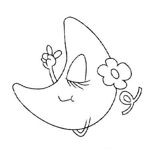 月亮的简笔画图片大全 月亮的简笔画图片大全可爱