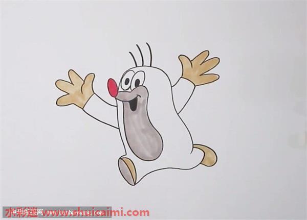 鼹鼠怎么画 鼹鼠简笔画步骤图