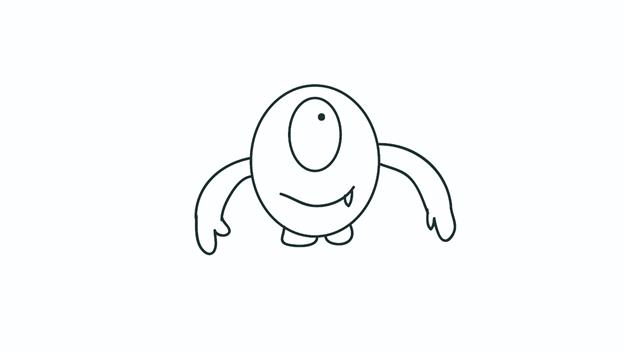 怪兽简笔画怎么画 怪兽简笔画画法