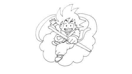 筋斗云简笔画 孙悟空驾筋斗云简笔画