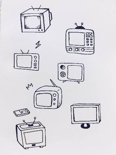 电视机简笔画 电视机简笔画彩色