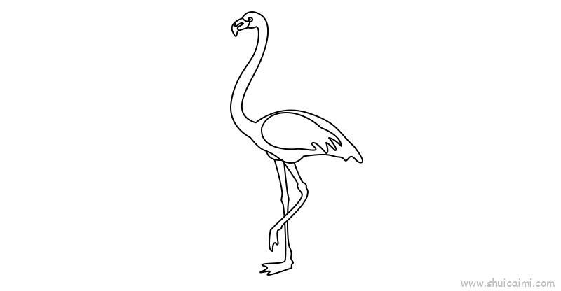 火烈鸟儿童画怎么画 火烈鸟简笔画好看