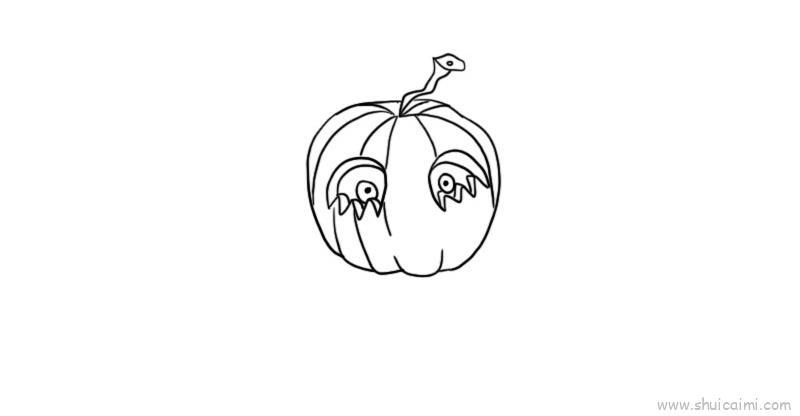 万圣节恐怖南瓜灯儿童画怎么画 万圣节恐怖南瓜灯简笔画好看