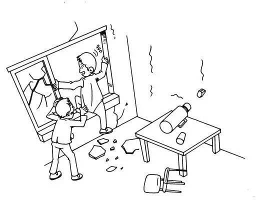 地震简笔画图片大全 地震简笔画图片大全彩色