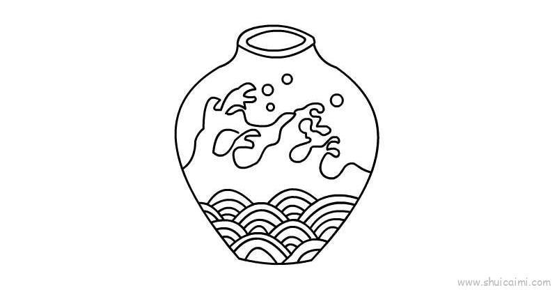 青花瓷儿童画怎么画 青花瓷简笔画好看