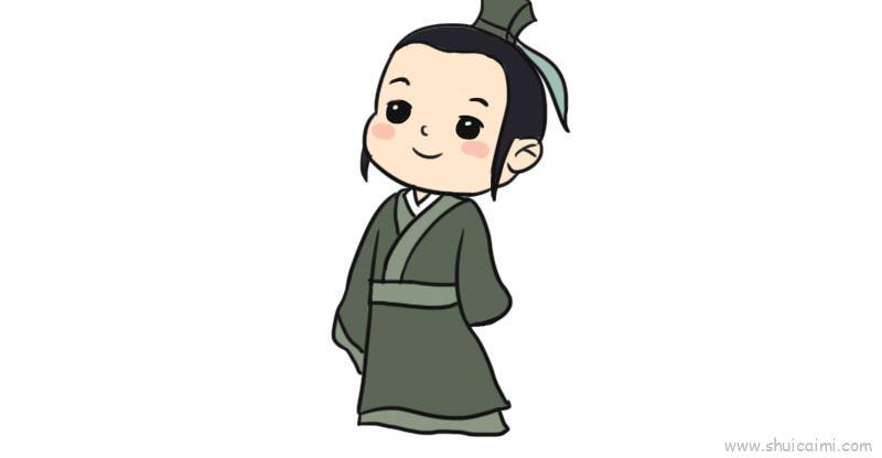 屈原儿童画怎么画 屈原简笔画图片大全