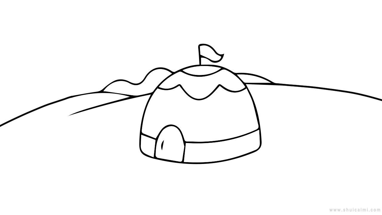 草原蒙古包简笔画怎么画 草原蒙古包简笔画图片大全