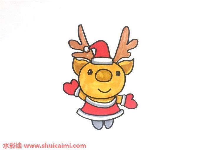 圣诞驯鹿怎么画 圣诞驯鹿简笔画简单又漂亮彩色