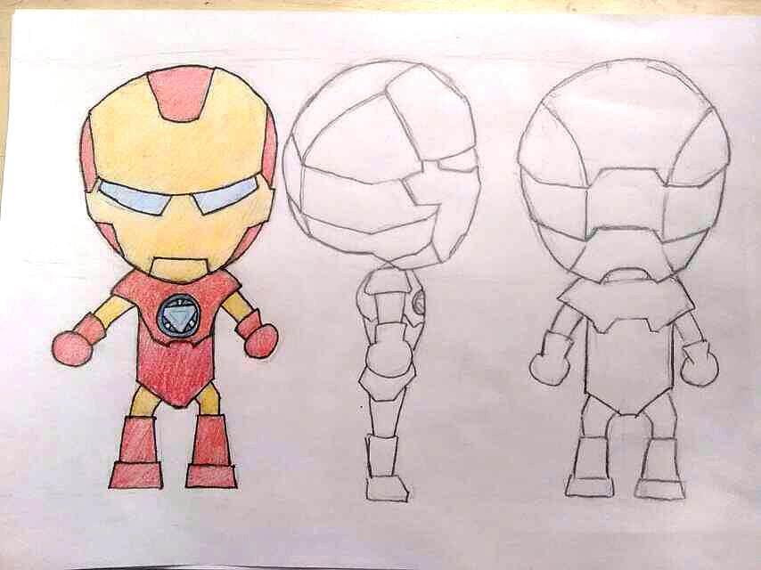 钢铁侠简笔画 钢铁侠简笔画儿童画