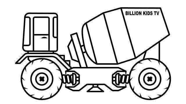 搅拌车简笔画图片大全 搅拌车简笔画图片大全幼儿