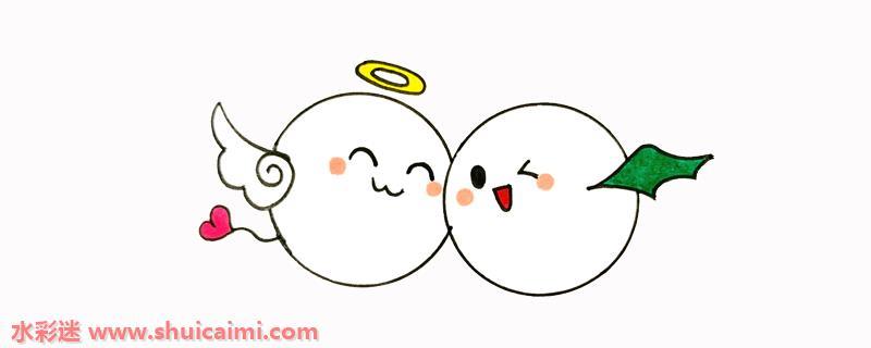 儿童简笔画:双子座娃娃怎么画最漂亮?