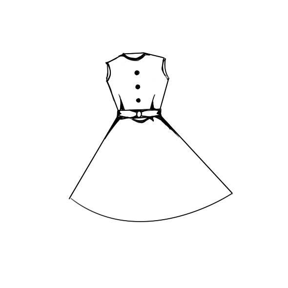 连衣裙简笔画 连衣裙简笔画图片大全