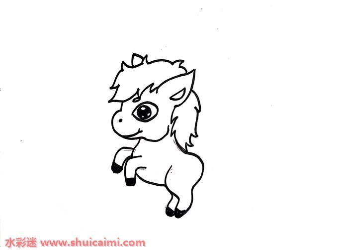 QQ红包马怎么画 马简笔画彩色