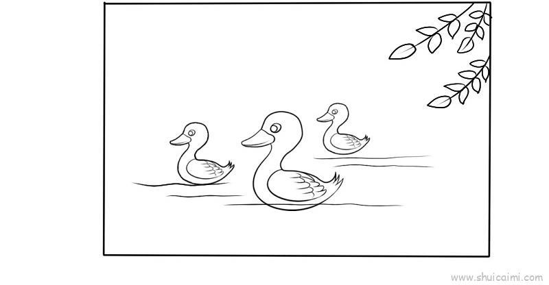 惠崇春江晓景儿童画怎么画 惠崇春江晓景简笔画步骤