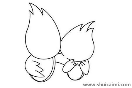 可爱的啄木鸟简笔画步骤教程