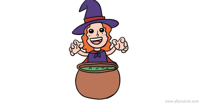 煮药儿童画怎么画 煮药简笔画顺序