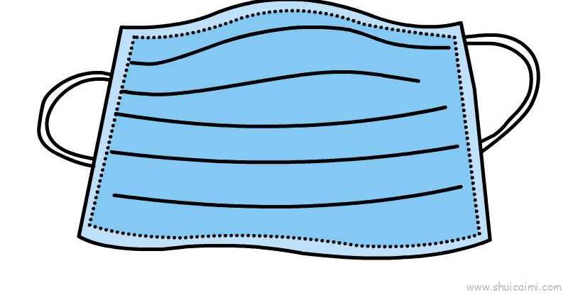 口罩儿童画怎么画 口罩简笔画步骤