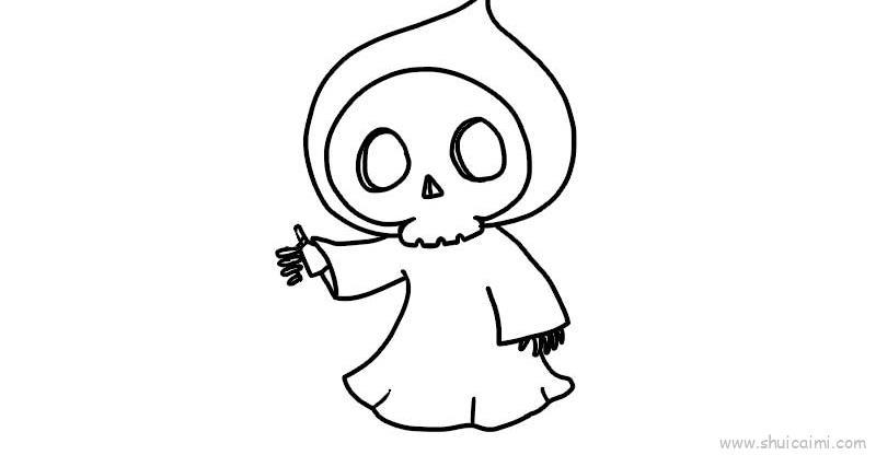 死神儿童画怎么画 死神简笔画简单