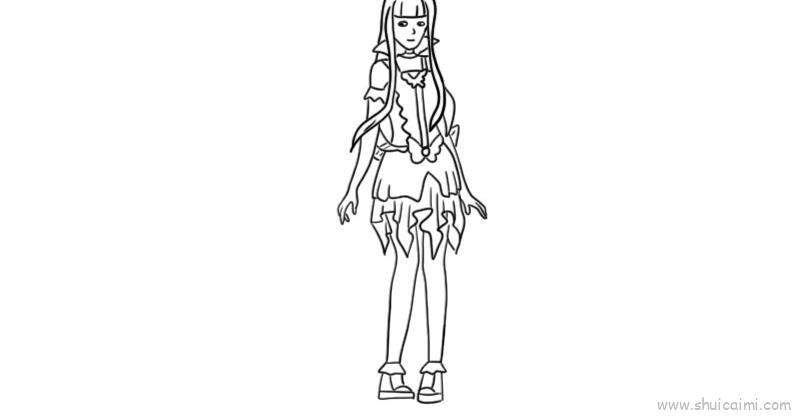 白光莹儿童画怎么画 白光莹简笔画顺序