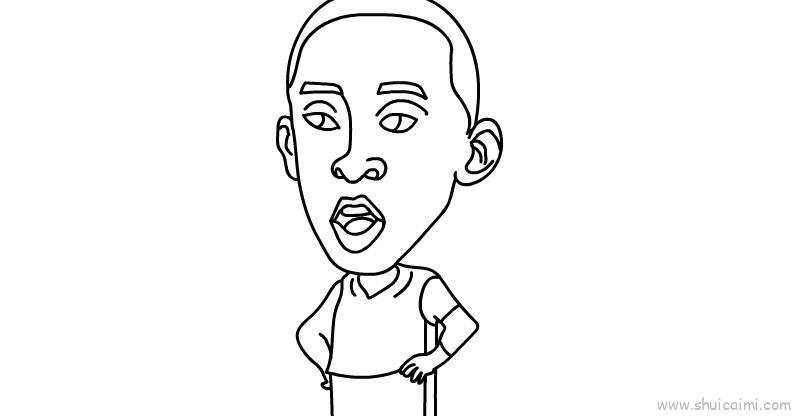 科比儿童画怎么画 科比简笔画简单又好看