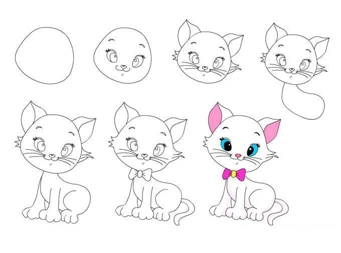 猫简笔画图片 猫简笔画图片大全可爱