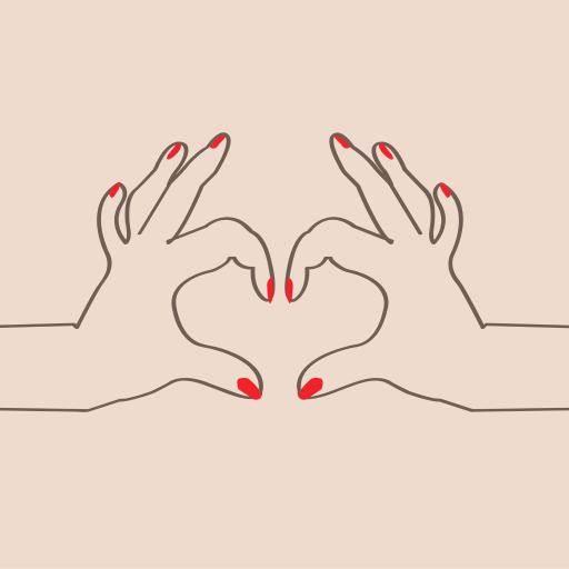 简笔画比心图片 可爱简笔画比心