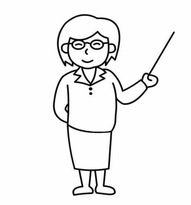 教师简笔画图片大全 讲课的老师简笔画怎么画
