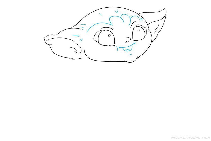 尤达宝宝曼达洛人怎么画 尤达宝宝曼达洛人简笔画步骤