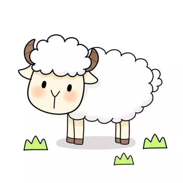 简笔画羊 简笔画羊的画法最简单