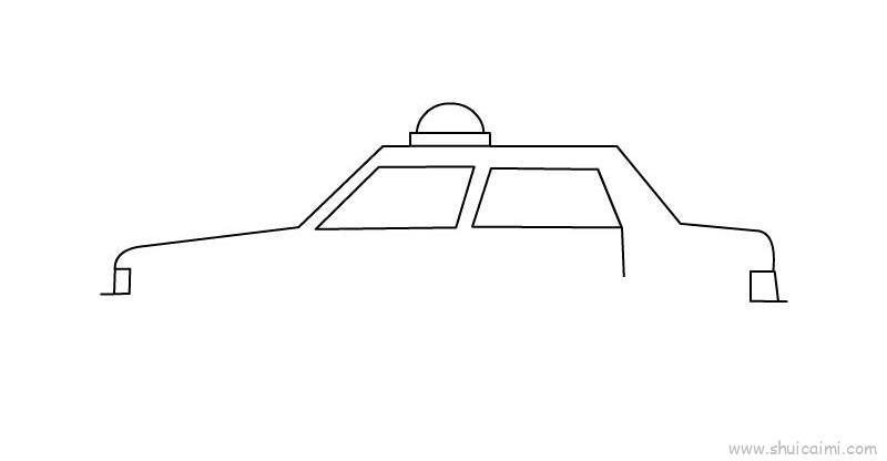 警车儿童画怎么画 警车简笔画顺序