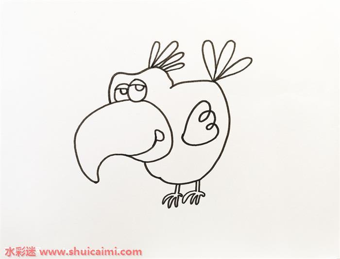 乌鸦怎么画 乌鸦简笔画步骤图