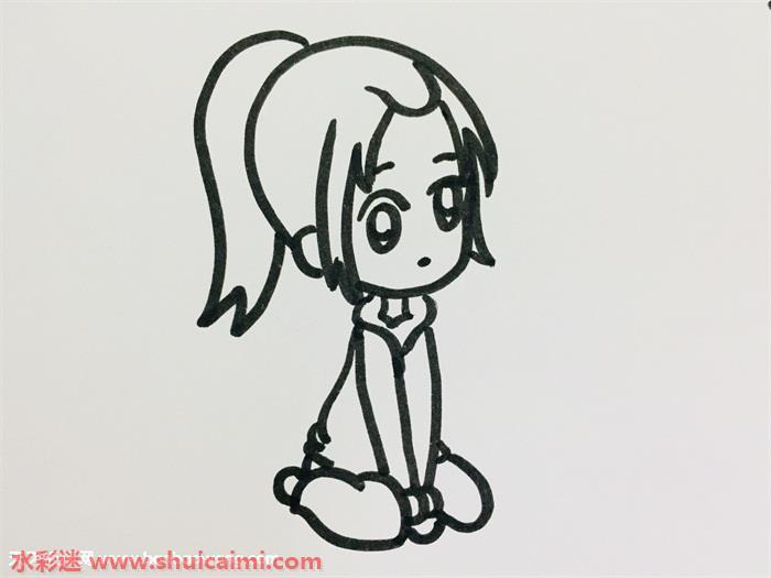 马尾女生侧面怎么画 马尾女生侧面简笔画画法