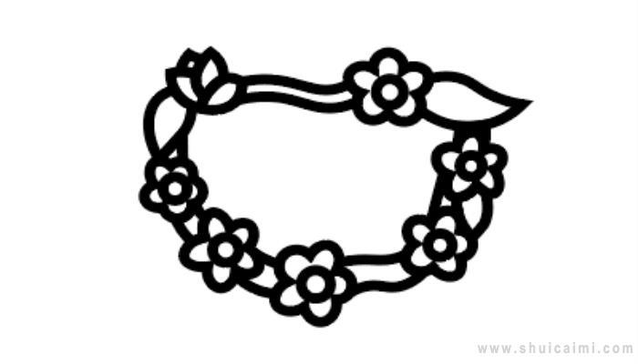 花环简笔画怎么画 花环简笔画顺序